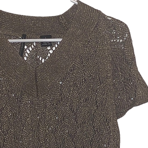 ISDA & CO Cap Sleeve Tan Sweater Size 1 Plus Size - Picture 2 of 6